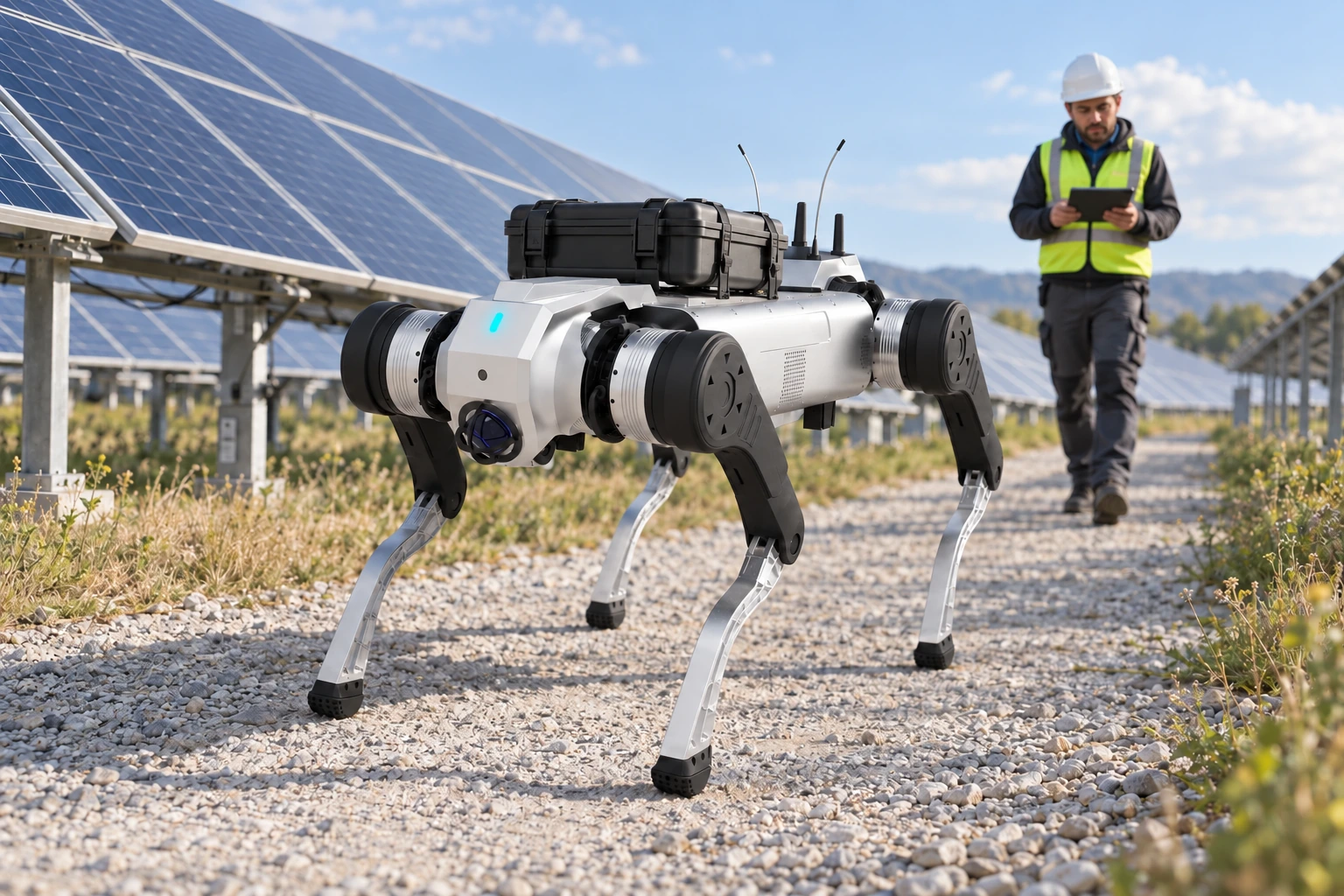 AGIBOT D1 MaxPro — Szervizeszközök terepi szállítása — felhasználási illusztráció AGIBOT D1 MaxPro — Szervizeszközök terepi szállítása — felhasználási illusztráció