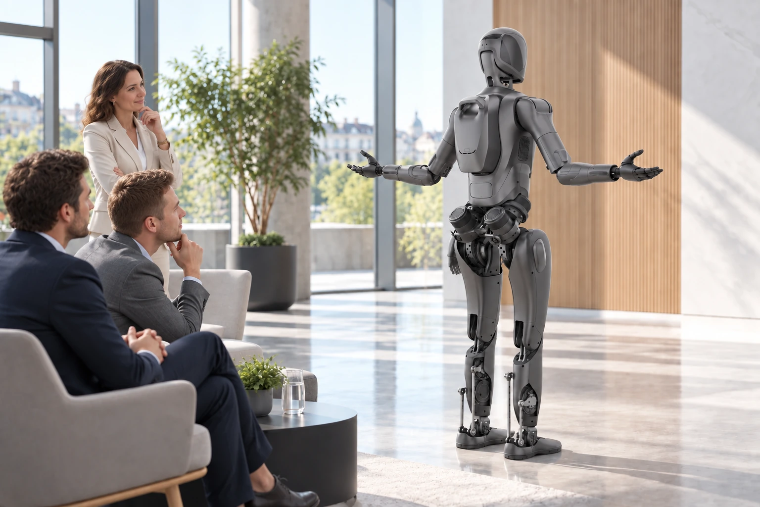 AGIBOT A2 Lite — A full-size humanoid, 169 cm tall. AGIBOT A2 Lite — A full-size humanoid, 169 cm tall.