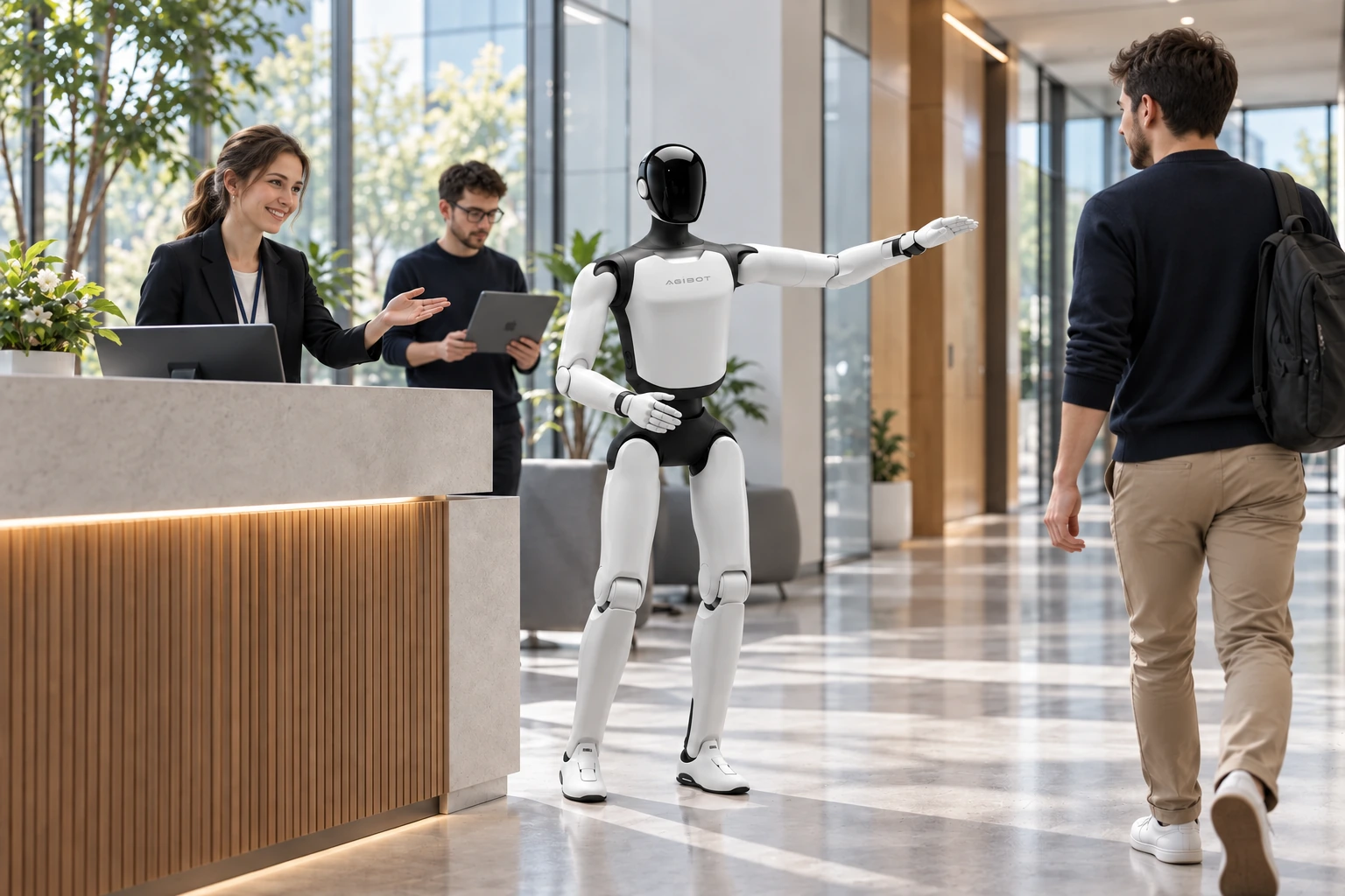 Karşılama ve showroom turları · AGIBOT A3 Developer-Robot (Europe)
