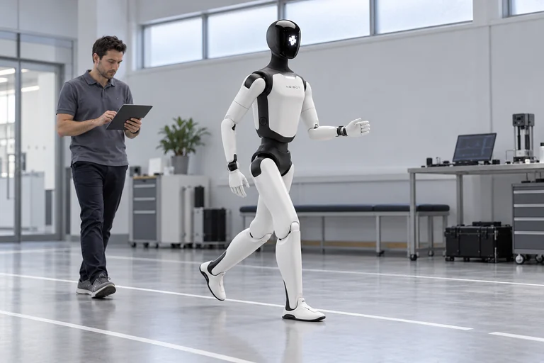 AGIBOT A3 Developer-Robot (Europe) – Gözetimli yürüme deneyi