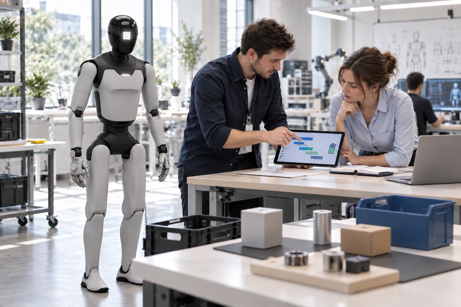 AGIBOT A3 Ultra Developer-Robot (Europe) — Două baterii pentru un program flexibil. AGIBOT A3 Ultra Developer-Robot (Europe) — Două baterii pentru un program flexibil.