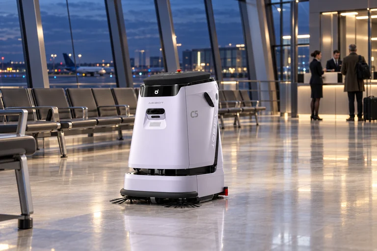 AGIBOT C5 – Havalimanı salonu temizliği