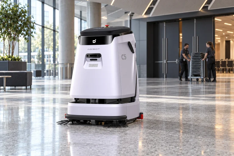 AGIBOT C5 – Kongre merkezi zemin temizliği