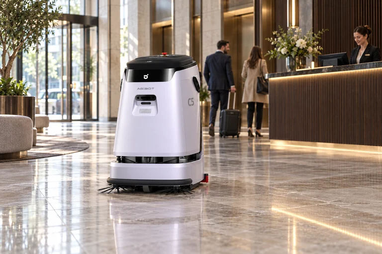 AGIBOT C5 – Otel girişi temizliği
