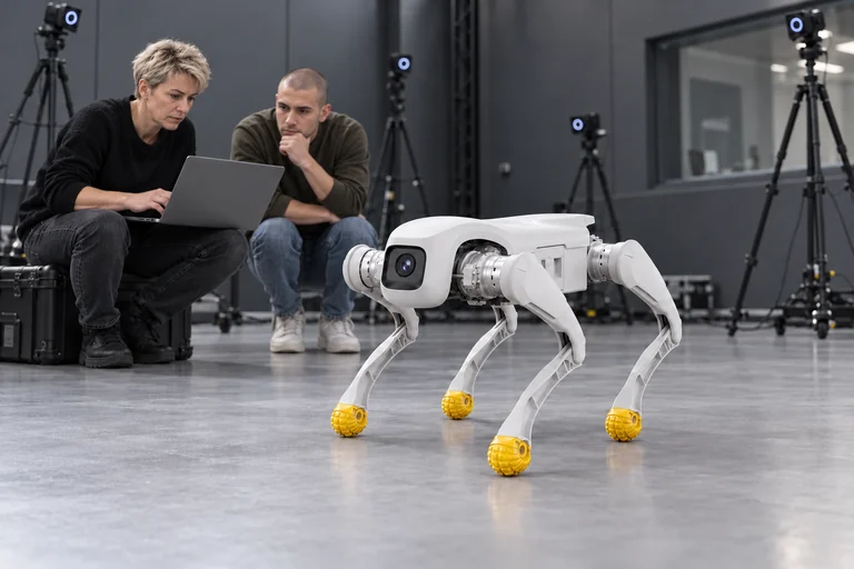 AGIBOT D1 EDU – Ganganalyse in einem Motion-Capture-Labor