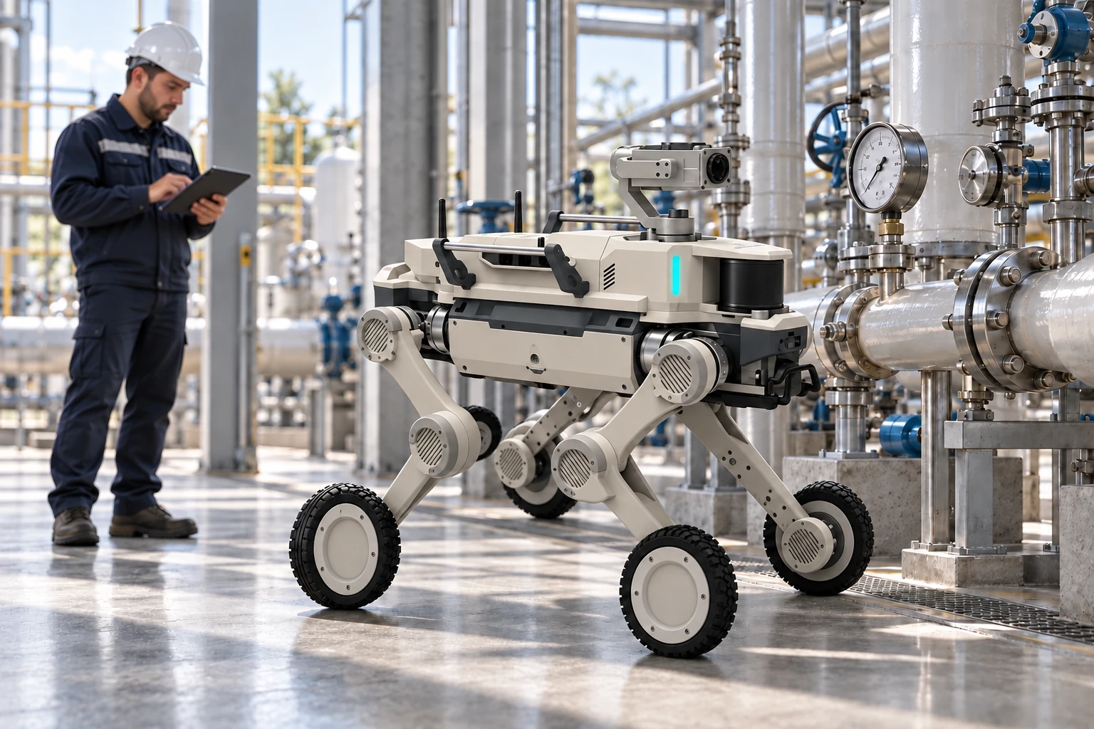 Inspekční systém AGIBOT D1 Max – Odečty přístrojů · Inspekční systém D1 Max Inspekční systém AGIBOT D1 Max – Odečty přístrojů · Inspekční systém D1 Max