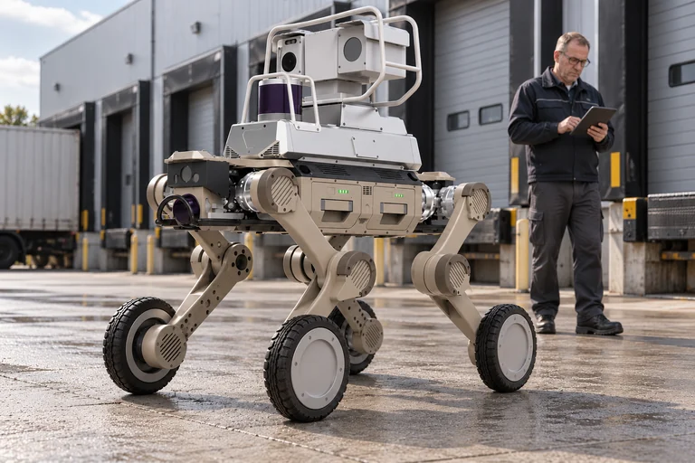 AGIBOT D1 Max járőrrendszer – D1 Max járőrrendszer – Logisztikai rakodóterület ellenőrzése