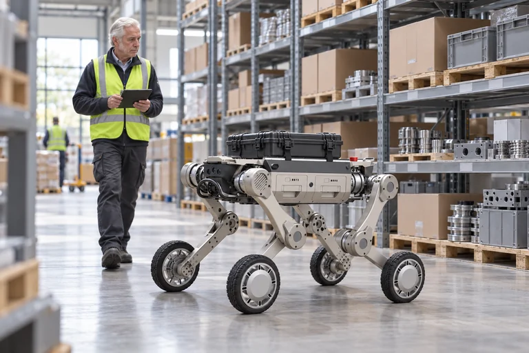 AGIBOT D1 Max – Přesun vybavení ve skladu