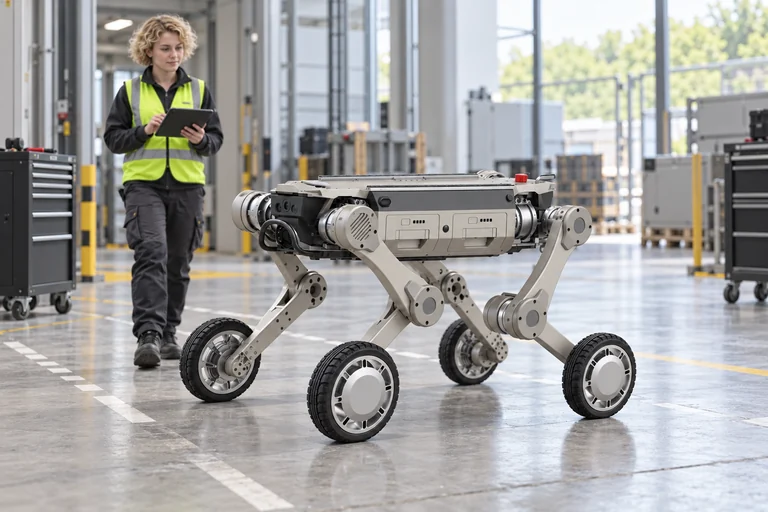 AGIBOT D1 Max – Ukázka mobility s koly a nohami