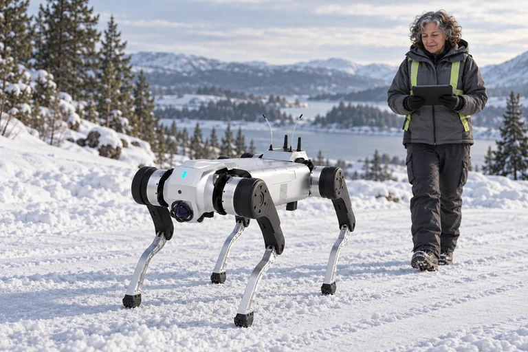 AGIBOT D1 MaxPro – Zimní zkouška mobility v terénu