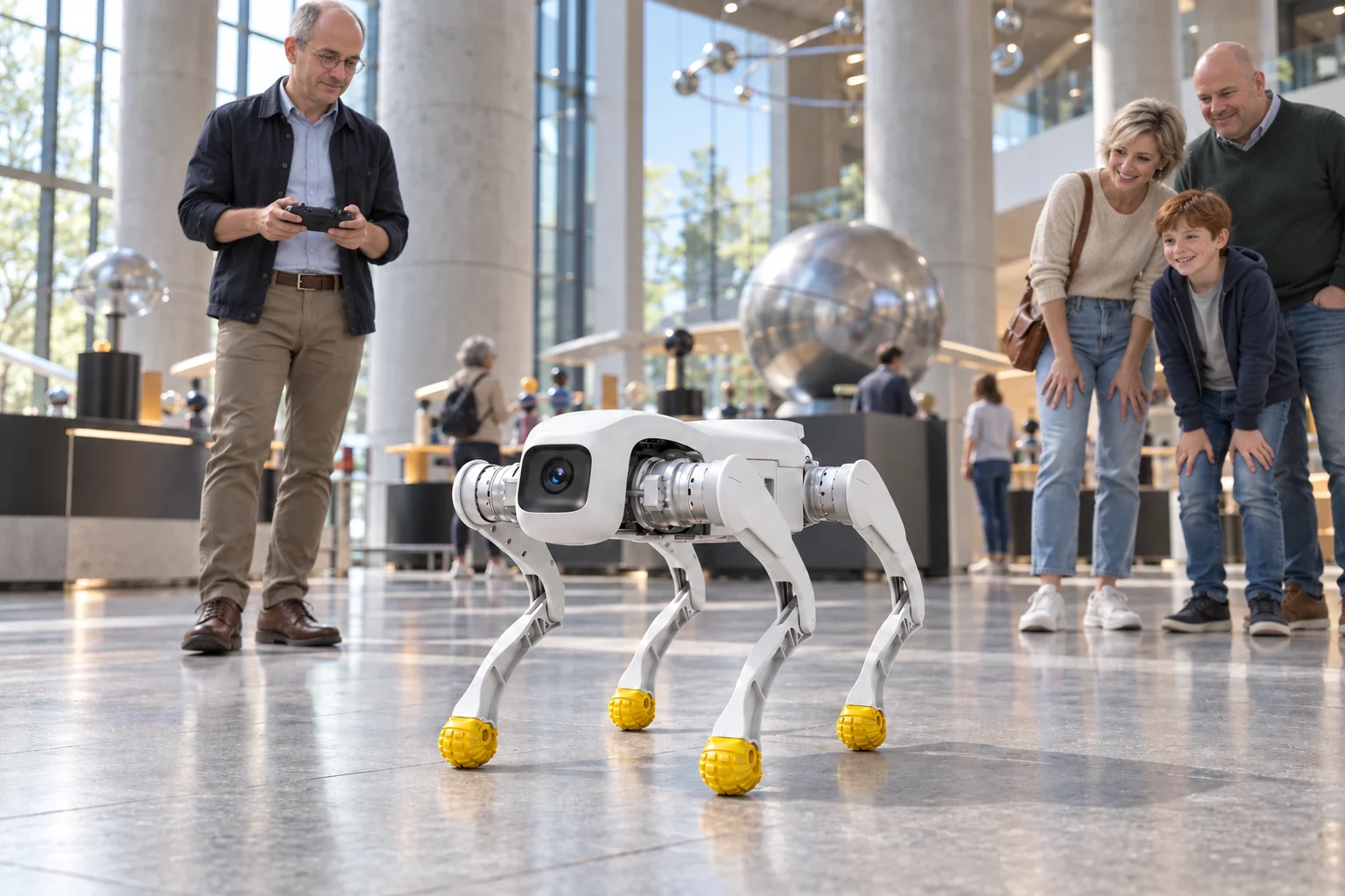 AGIBOT D1 Pro – Dálkově řízená ukázka ve vědeckém centru
