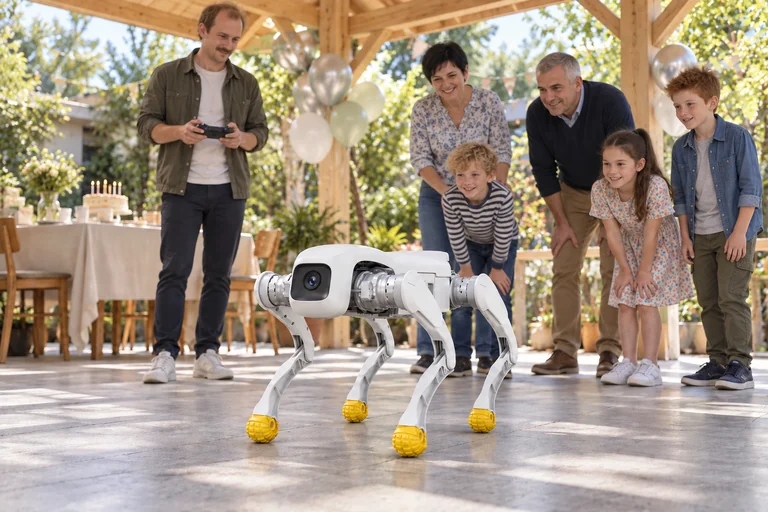 AGIBOT D1 Pro – Ukázka na rodinné akci pod dohledem