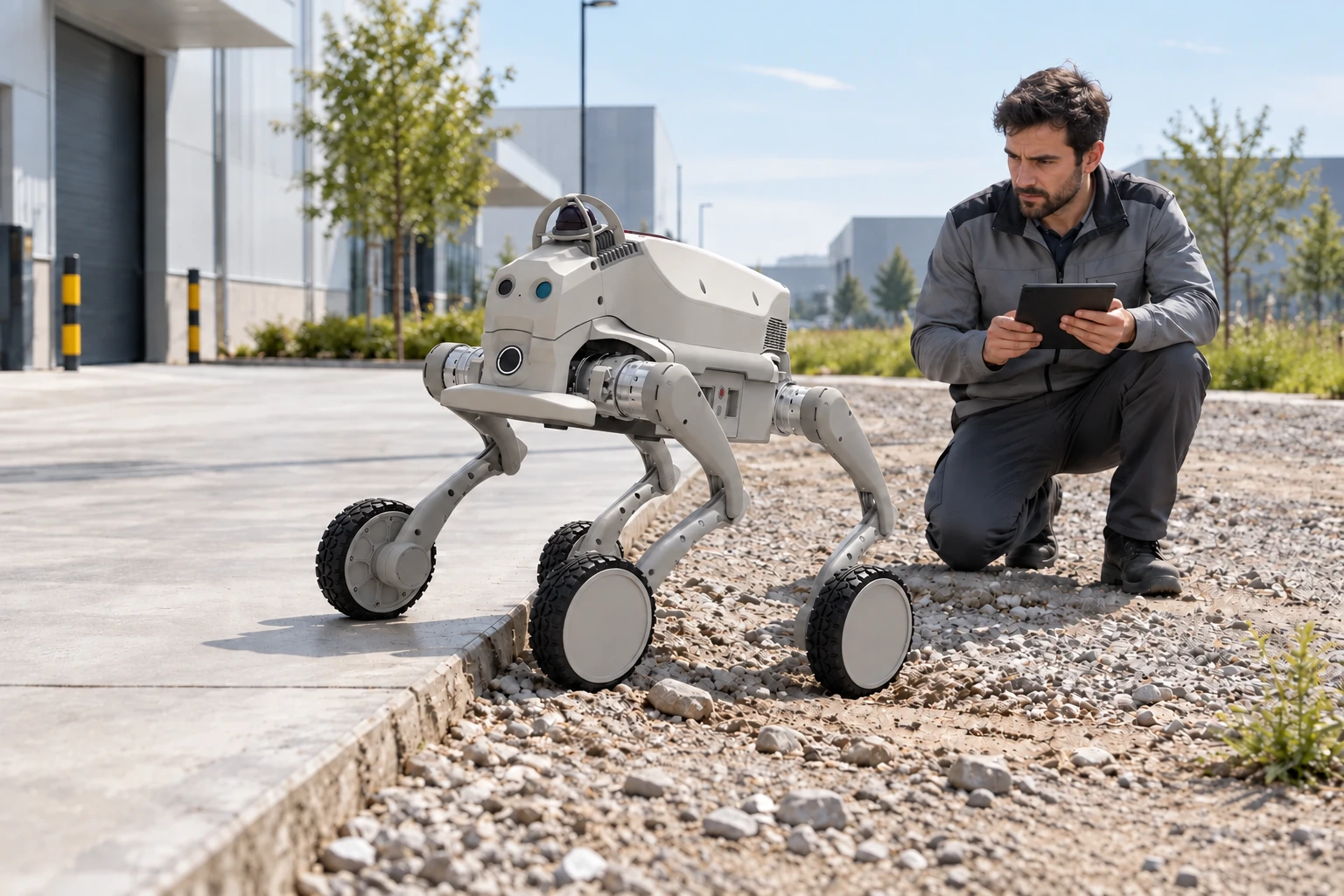 AGIBOT D1 Ultra-W járőrrendszer – Vegyes burkolatú telephely · D1 Ultra-W járőrrendszer