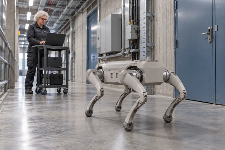 AGIBOT D1 Ultra – Proiect-pilot de inspecție într-un coridor de serviciu