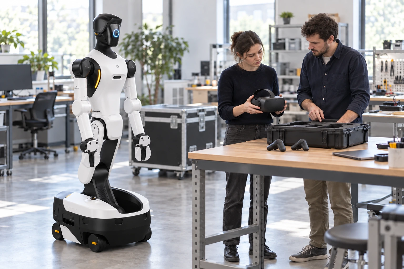 AGIBOT G2 Paketleme Çözümü – Nesne elleçleme pilot çalışmasında AGIBOT G2 — kullanım illüstrasyonu AGIBOT G2 Paketleme Çözümü – Nesne elleçleme pilot çalışmasında AGIBOT G2 — kullanım illüstrasyonu