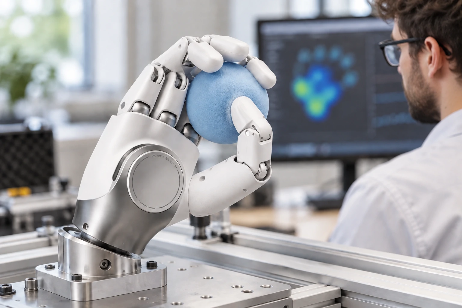 OmniHand 2025 Tactile — Tapintásérzékelés vizsgálata — felhasználási illusztráció OmniHand 2025 Tactile — Tapintásérzékelés vizsgálata — felhasználási illusztráció